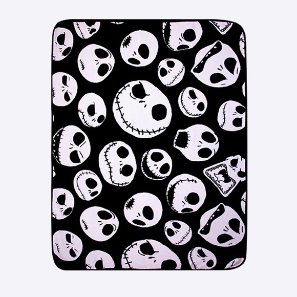 -NEW Jack Skellington Faces Fleece Throw Disney’s Nightmare Before Christ… - Picture 3 of 5